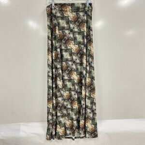 Viereck Abstract Geometric Maxi Skirt NWT Large Boho Earth Tone Flowy A-Line